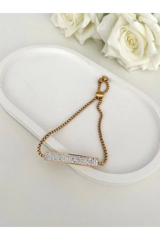 Taşlı Çelik Bileklik Çok Renkli