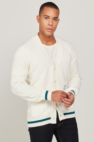 Regular Fit Normal Kesim Tam Düğmeli Ekru Triko Hırka L83XCNQ Ekru