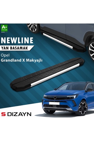 S-dizayn Opel Grandland X Makyajlı Hybrid Newline Krom Yan Basamak 183 Cm 2021-2024 A+ Kalite