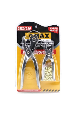 Dmax Dmx-4550 Ve 2'li Set 6-dişli Metal Kemer Delme Pensesi + Gold Perçin Perçin Pensesi Diğer