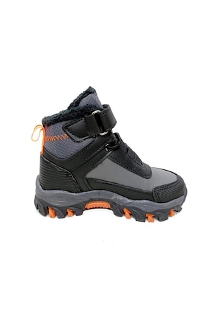 Callion 06p Deri Çocuk Sneakers Bot Füme Siyah Oranj Füme