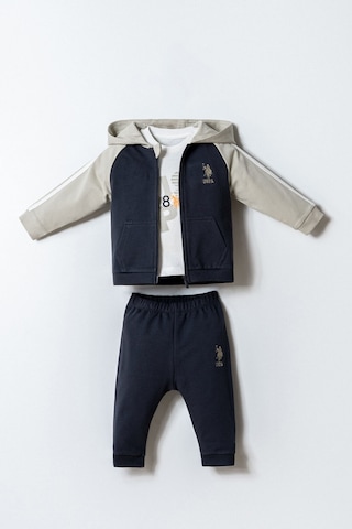 U.s. Polo Assn. Erkek Bebek Antrasit 3lü Takım Gri