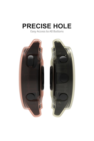 Garmin Forerunner 965 Enkay Hat-prince Şeffaf Tpu Çerçeve Düşmeye Karşı Koruma Kılıfı Mor İçin