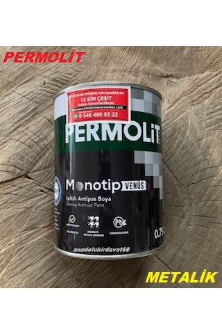 Permo Metalik Antrasit Gri Çelik Kapı Boyası Metal Ferforje Boyası 1kg
