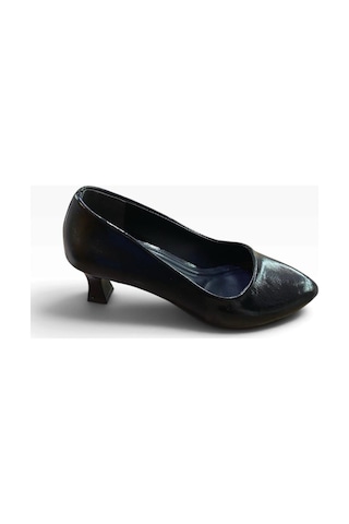 Ayem Kadın Kısa Kadeh Topuklu Stiletto Ayakkabı Siyah Kırışık Rugan - 940659423 Siyah Kırışık Rugan