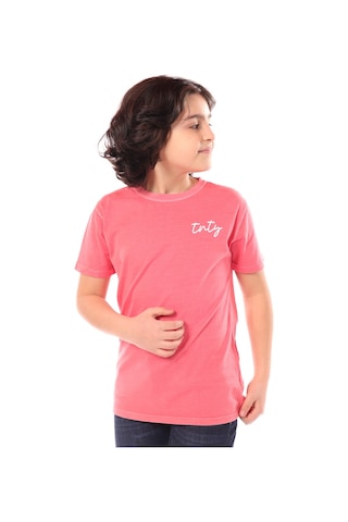 Toontoy Kids Toontoy Erkek Çocuk Tnty Baskılı Yaka Karyoka Tişört Kırmızı