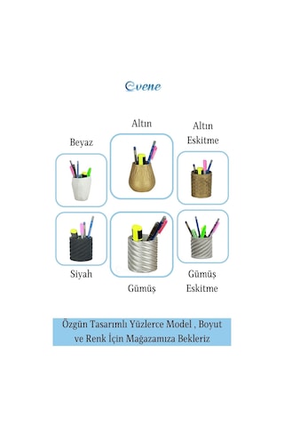 Kalemlik Siyah Renk Masa Kalemliği Organizer Kalemlik Çapraz Model