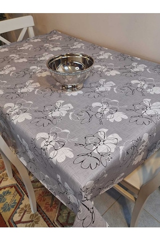 Elyaflı Pvc Masa Örtüsü Modern, Dayanıklı, Silinebilir Ve Şık Görünüm 01fnt1270 Gri