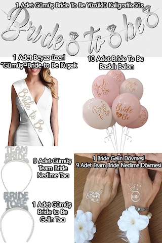 Bride To Be Partisi Seti Team Bride Bekarlığa Veda Konsept