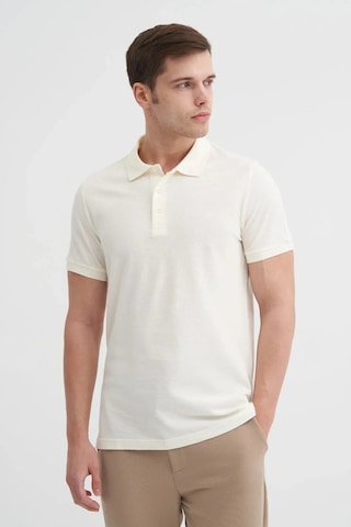 Cazador Polo Yaka Slim Fit Pike Düz Pamuklu Tişört Ekru