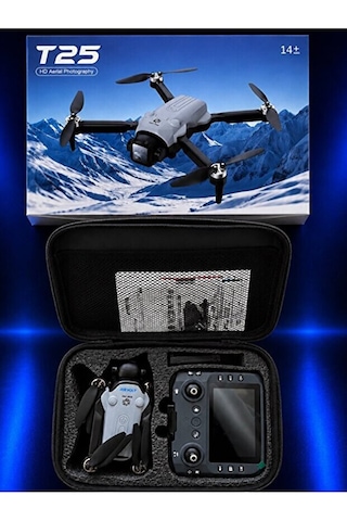 T25 Fırçasız Motorlu Hd Kameralı Katlanabilir Uzaktan Kumandalı Akıllı Drone