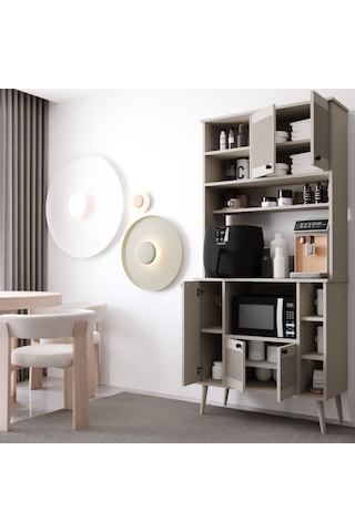 Melura Kahve Köşesi 90 Cm %100 Mdf Çok Amaçlı Dolap Kumtaşı