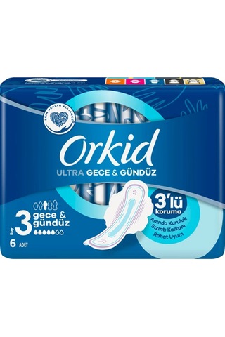 Orkid Ultra Gece & Gündüz Tekli Paket 6'lı