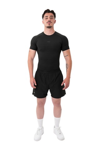 Musclecloth Tech Kısa Kollu T-shirt Siyah Siyah