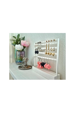 Küpe Hızma Standı Düzenleyici Organizer Beyaz Küpe Hızma Standı Düzenleyici Organizer Beyaz