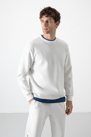 Tommy Life Ekru Basic O Yaka Rahat Form Erkek Sweatshirt - 88053 Ekru