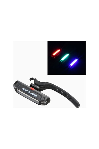GUB M-38 Bisiklet 3 Renkli LED Arka Uyarı Lambası USB Şarjlı