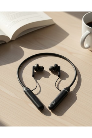 Uzun Süre Kullanımlı Kablosuz Boyun Askılı Stereo Kulaklık Güçlü Bas Ve Net Ses