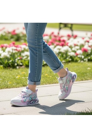 Tomwins 015 Beyaz-pembe Cırtlı Kız Çocuk Spor Ayakkabı Beyaz - Pembe