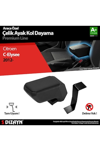 Citroen C-elysee Kol Dayama Kolçak Çelik Ayaklı Abs Siyah 2012 Üzeri A+kalite