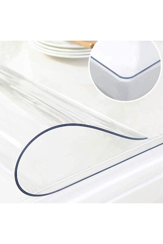 Pvc Şeffaf Kalın Masa Örtüsü Masa Koruma Kaydırmaz Kokusuz 1,5Mm