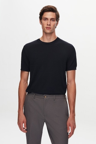 D's Damat Slim Fit Lacivertvert Düz Örgü T-Shirt 1Ef060638904M Lacivert