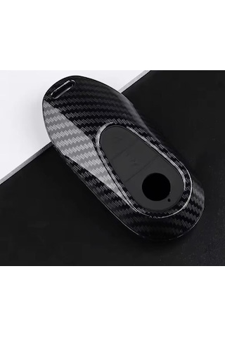 Mercedes Yeni Kumanda İçin Uyumlu Karbon Anahtarlık Anahtar Kabı Keychain