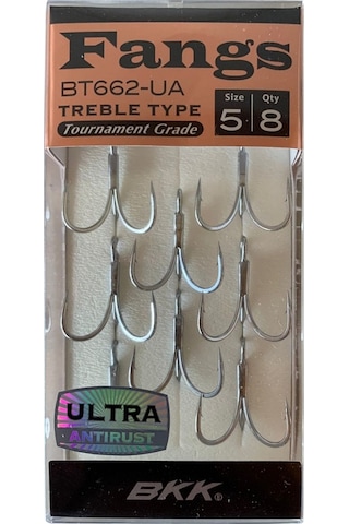 Bkk Fangs-62 Ua Üçlü Olta İğnesi 8'li Paket No:5