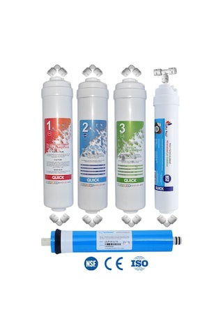WaterMelon Kapalı Kasa 12 Inç Inline Su Arıtma Cihazı Filtresi 5 Aşamalı Set 406953557