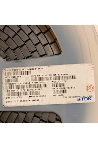 Slf12575t-470m2r7-h 47uh 2.7a 12.5x12.5x7.5 Bobin 20 Adet