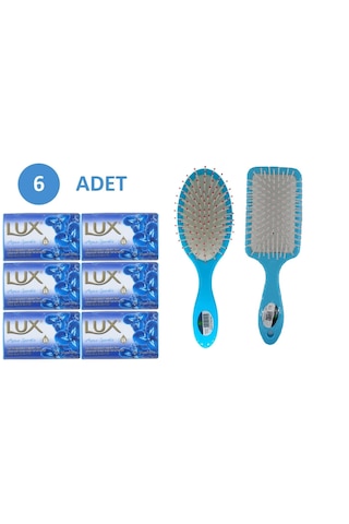 Lux Sabun Mavi 80 Gr Aqua Sparkle 6 Adet Sabun Saç Fırça Tarak