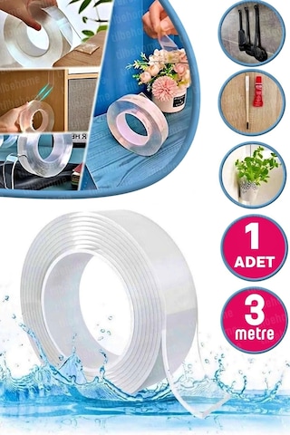 Tilbe Home Çift Taraflı Bant Çıkarılabilir Süper Güçlü Bant