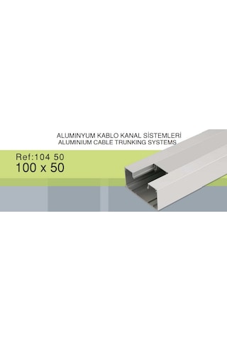 Aluminyum Kablo Kanalı 100x50 Süpürgelik Tipi - Priz Takılabilir