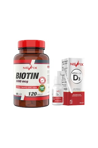 Ncs Nevfix Biotin 5000 Mcg 120 Tablet Nevfix Vitamin D3 Sıvı Sp