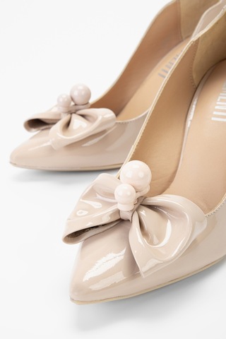 Valmenti Nozario Kadın Pudra Rugan Hakiki Deri Topuklu Ayakkabı 248 23133 Bn Ayk Y23 Pudra