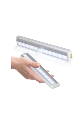 Novahub 2w 10 Led Sıcak Beyaz Geniş Ekran Akıllı İnsan Vücudu Sensörlü Işık Led Koridor Dolap Işığı, Pil Sürümü Çok Renkli