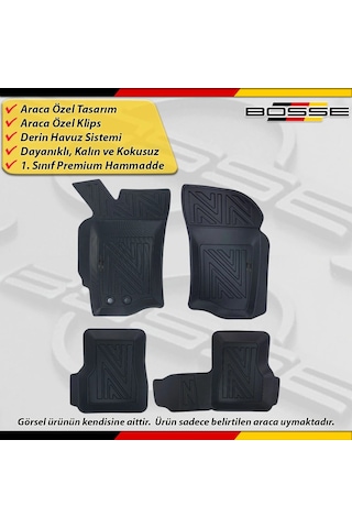 Fiat Palio Paspas Araca Özel 1999 - 2011 Arası Derin Havuzlu Paspas Bosse North Serisi