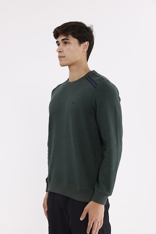 Rowinger Selanik Kumaş Yapılı Esnek Manşetli Konforlu Rahat Kesim Sweatshirt Darkgreen
