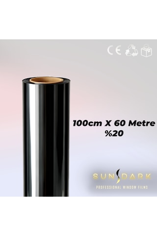 100cm X 60 Metre %20 Siyah Cam Filmi Nano Teknoloji Katman