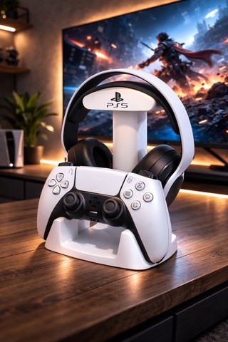Ps5 Dualsense Kol Ve Kulaklık Standı 2 Si 1 Arada Masaüstü Tutucu