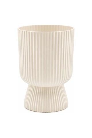 Omnipazar So-ltsa02 Lotus Ayaklı Plastik Vazo Çiçek Saksı 5 Litre No: 2 Bej