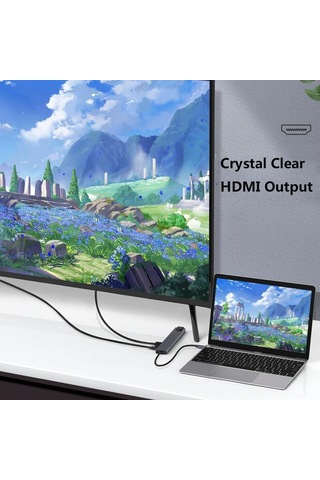 Usb C Hub, 4k Hdmı, 100w Pd, Usb C Bağlantı Noktası, Usb 3.0