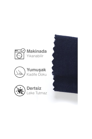 Kadife Dokulu Uzay Mavisi Rengi Daily Series Runner 40 X 140 Uzay Mavisi