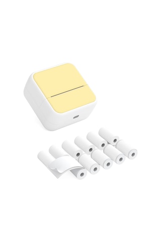 Yunboo S1 Mini Termal Etiket Yazıcı, 203dpi, Bluetooth, 1500mah Pil, 6'lı Termal + 5'li Yapışkan Kağıt, 5 Dil Kılavuzu