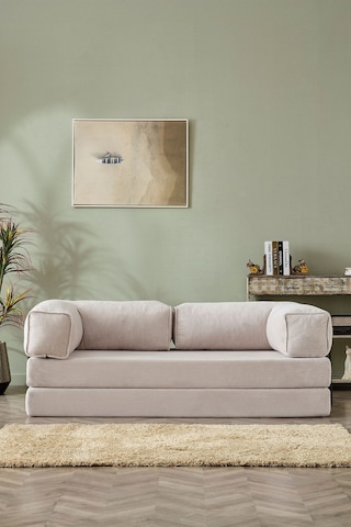 Dekoport Relax Kanepe Dinlenme Koltuğu Puffy Kanepe Yatak Olabilen Açılır Aktivite Koltuğu Beyaz