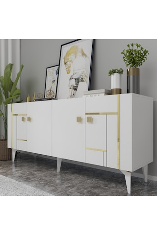 Maddera Konsol Beyaz-altın