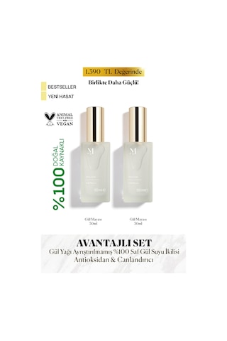Gül Mayası Aydınlatıcı Ve Gözenek Sıkılaştırıcı Tonik 50 Ml 2'li Set - 652606854