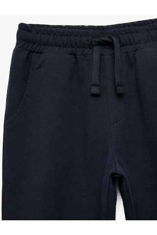 Koton Beli Lastikli Cepli Basic Jogger Eşofman Altı Lacivert 7wkb40035tk