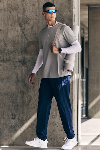 Tommy Life Gri Polyester Nefes Alan Dokulu İnce Esnek Standart Fit Erkek Performans T-shirt - 88391 Gri