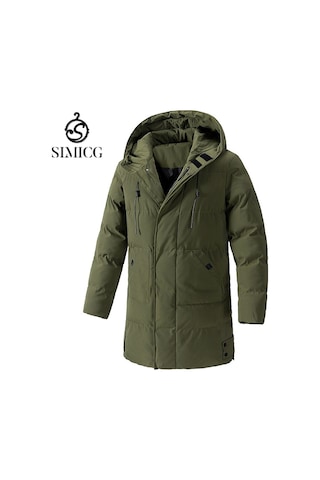 Büyük Beden Yeni Kışlık Erkek Pamuklu Dolgulu Ceket Yeşil